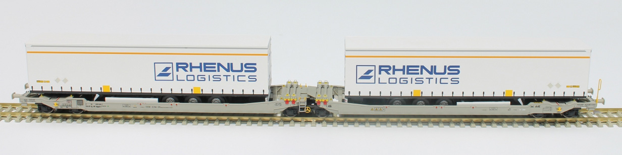 RR90332 : Twin car AAE Cargo DB Schenker Rail AG + 2x trailer RHENUS